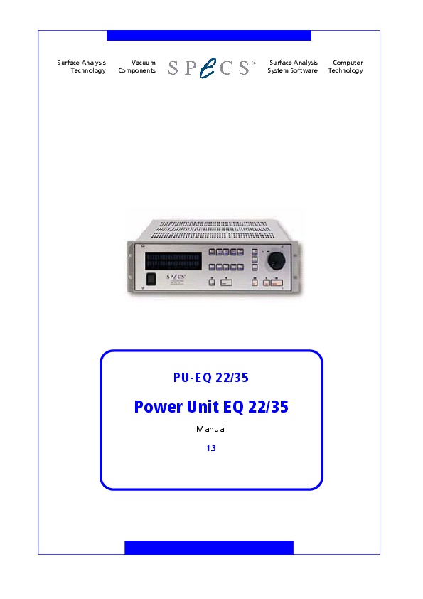 PU-EQ 22/35 Power Unit EQ 22/35