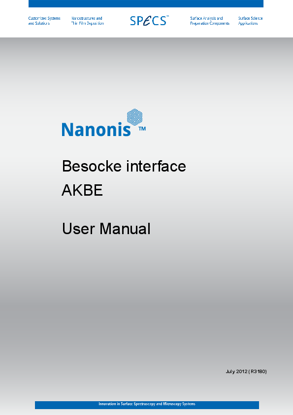 Nanonis AKBE Besocke Interface