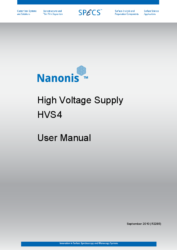 Nanonis High Voltage Supply HVS4