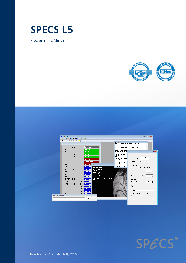 SPECS L5 Programming Manual