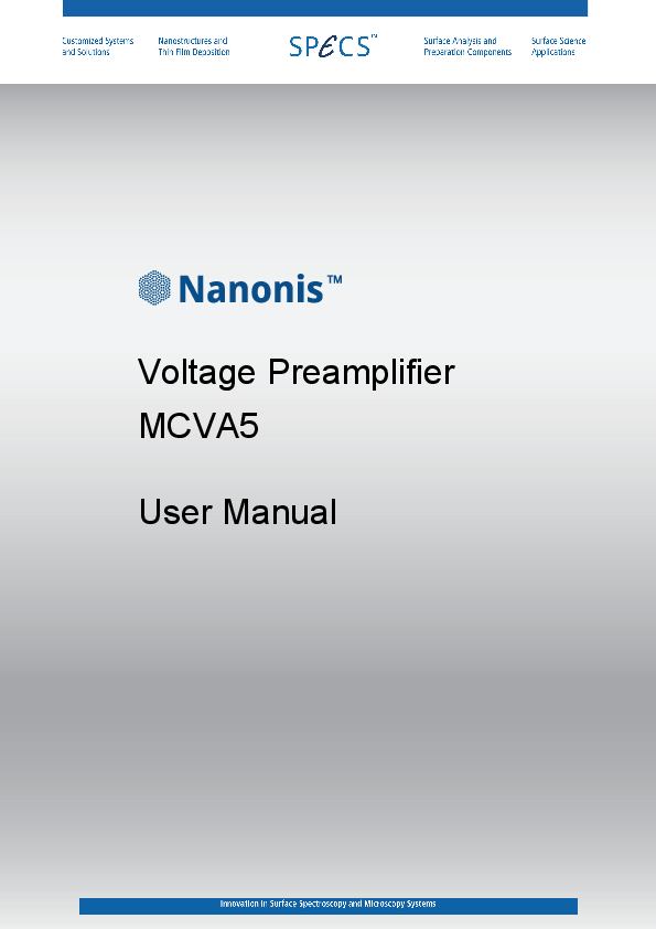 MCVA5 User Manual