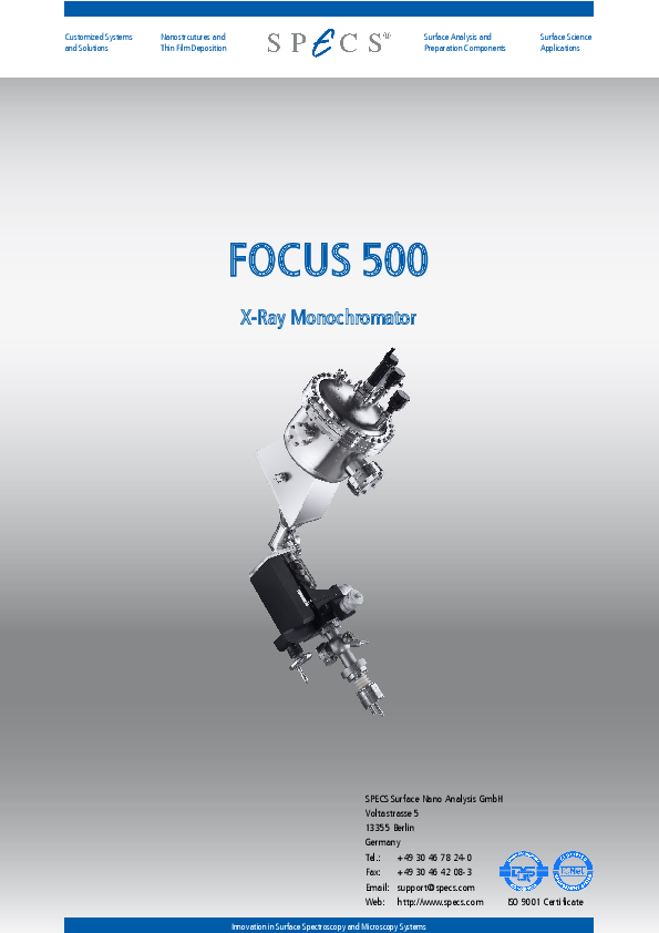 FOCUS 500 X-Ray Monochromator