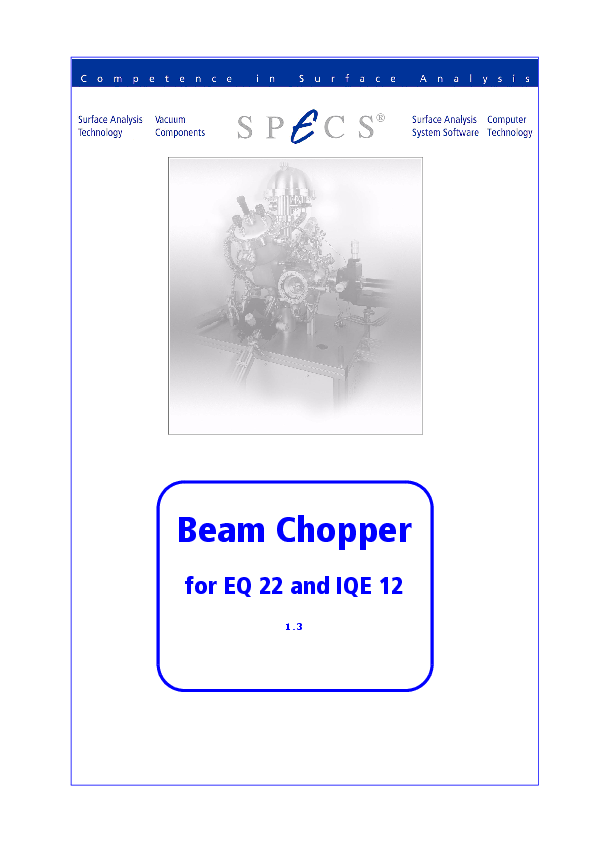 Beam Chopper for EQ 22 and IQE 12