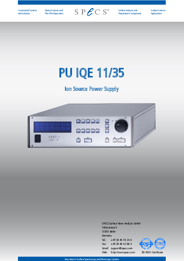 PU IQE 11/35 Ion Source Power Supply