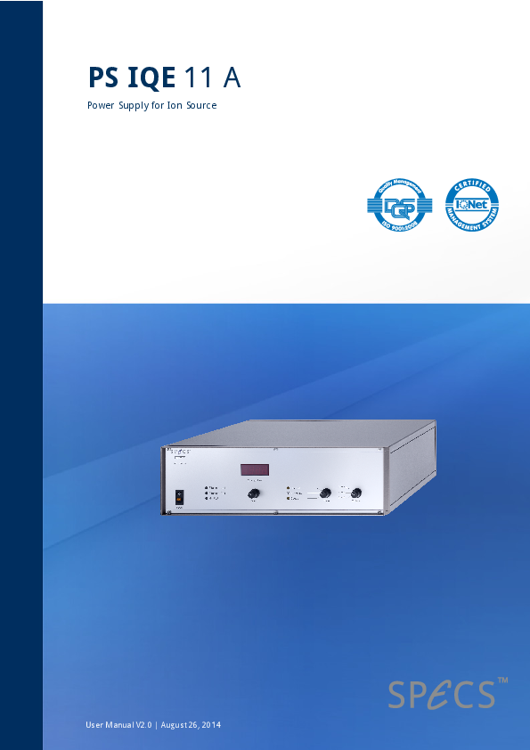 PS IQE 11 A Power Supply for Ion Source