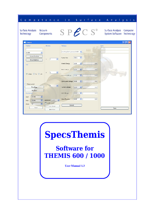 SpecsThemis Software for THEMIS 600 / 1000