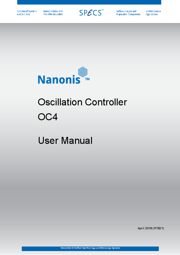 Nanonis Oscillation Controller OC4 Nanonis Oscillation Controller OC4